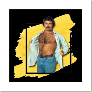 Tom Selleck//Yellow Splash Posters and Art